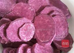 草莓椰蓉紫薯球的做法图解1