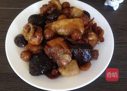 板栗香菇烧鸡的做法图解9