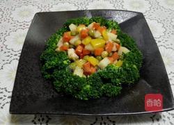 西兰花炒五丁的做法图解9