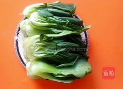 虾仁扒油菜的做法图解1