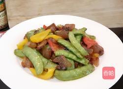 荷兰豆炒腊肉的做法图解6
