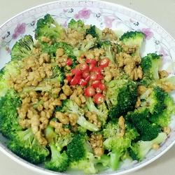 肉末淋西兰花的做法[图]