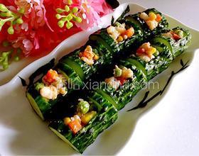 節(jié)節(jié)高升 黃瓜釀蝦仁時(shí)蔬