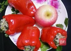 红辣椒酿肉的做法图解3