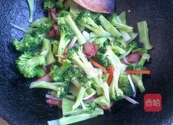 腊肉西兰花的做法图解5