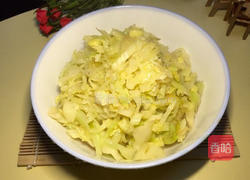 清炒包菜的做法图解4