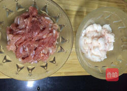 有机花菜炒肉的做法图解1