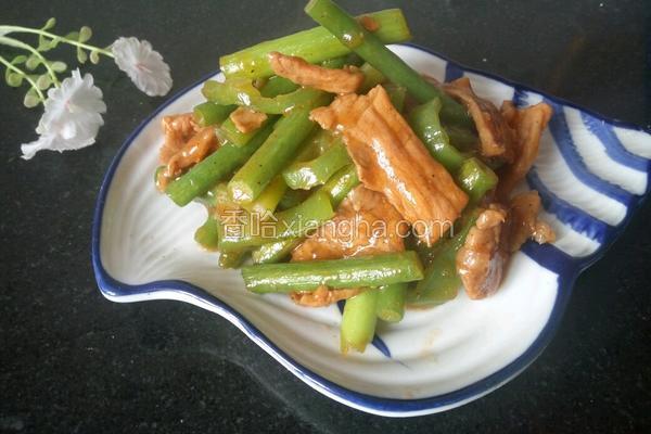 肉炒蒜苔