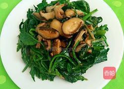 香菇炒菠菜的做法图解7