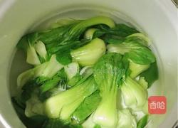 浇汁油菜的做法图解1