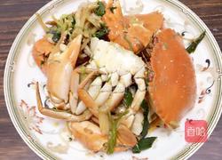 姜葱炒蟹的做法图解8