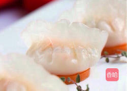 水晶虾仁蒸饺的做法图解12