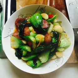 青菜炒香肠的做法[图]
