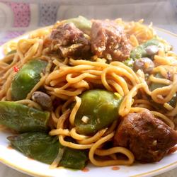 扁豆小排焖面的做法[图]