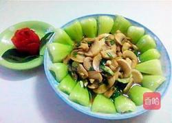 油菜炒香菇的做法图解5