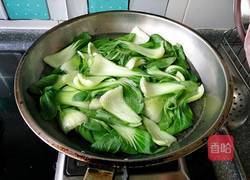 清炒虾仁油菜的做法图解2