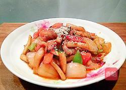 葱爆鱿鱼的做法图解8