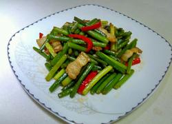 蒜苗炒肉片