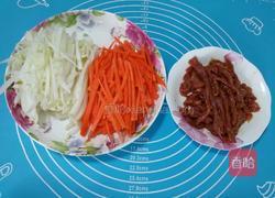 豆皮包菜的做法图解2