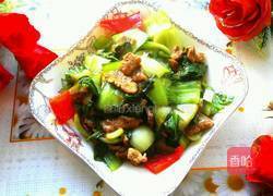 油菜熘肉片的做法图解5