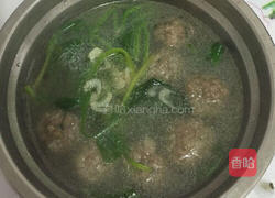 菠菜肉丸汤的做法图解5