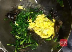 鸡蛋木耳炒菠菜的做法图解5