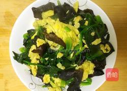 鸡蛋木耳炒菠菜的做法图解6