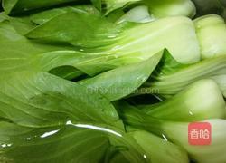 酱香菇扒油菜的做法图解1