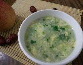虾皮油菜蛋花粥[图]