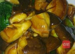 油菜炒香菇的做法图解4