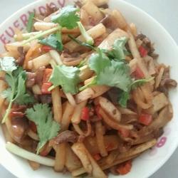 酸萝卜炒鸡肾的做法[图]