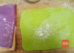 彩色大花卷的做法图解3