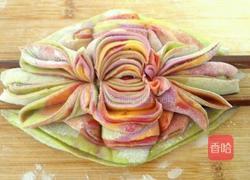 彩色大花卷的做法图解15