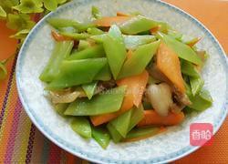 莴苣胡萝卜片炒肉的做法图解7