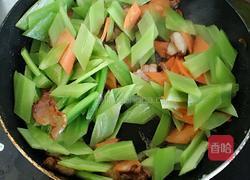 莴苣胡萝卜片炒肉的做法图解6