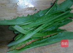 粉蒸油麦菜的做法图解1