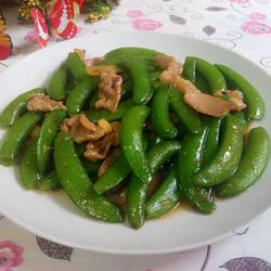 瘦肉炒甜豆的做法[图]