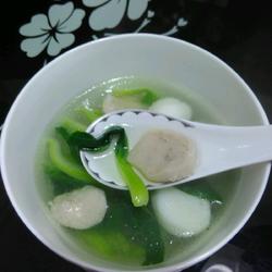 菜心丸子汤的做法[图]