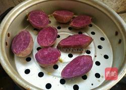 紫薯糯米团的做法图解2