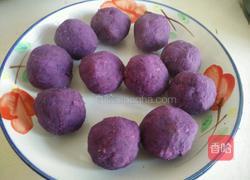 紫薯糯米团的做法图解7