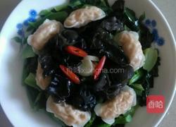 芥兰木耳炒饺的做法图解10