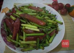 蒜苔腊肠的做法图解5