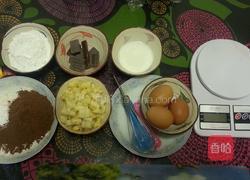 巧克力香蕉蛋糕的做法图解1