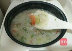 鲜虾火腿粥的做法图解5