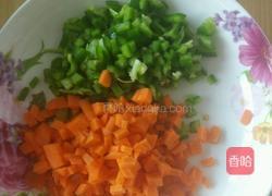 虾子和萝卜辣椒腌菜炒饭的做法图解1