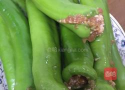 辣椒酿肉的做法图解3