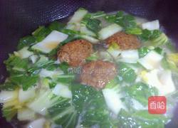 青菜肉圆粉丝煲的做法图解5