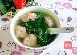 豆苗肉丸汤的做法图解8