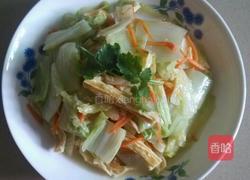 白菜焖腐竹的做法图解9