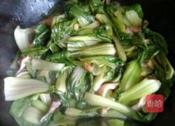 青菜炒蘑菇的做法图解3